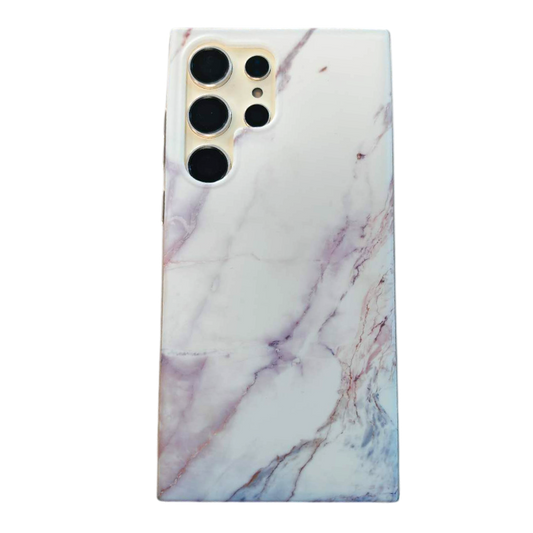 Ovitek za telefon "Matt Marble" Samsung Galaxy S23 Ultra – Infostyle – Bela