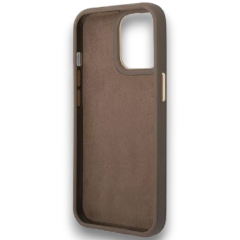 Ovitek Guess "Vintage brown" za iPhone 14 Pro (GUHCP14LHG4SHW)