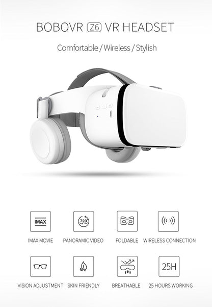 VR naočale za pametne telefone – sklopive, bijele