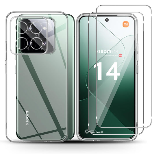 Maska za Xiaomi 14 + 2x zaštitno staklo – Holilo TPU + 9H komplet