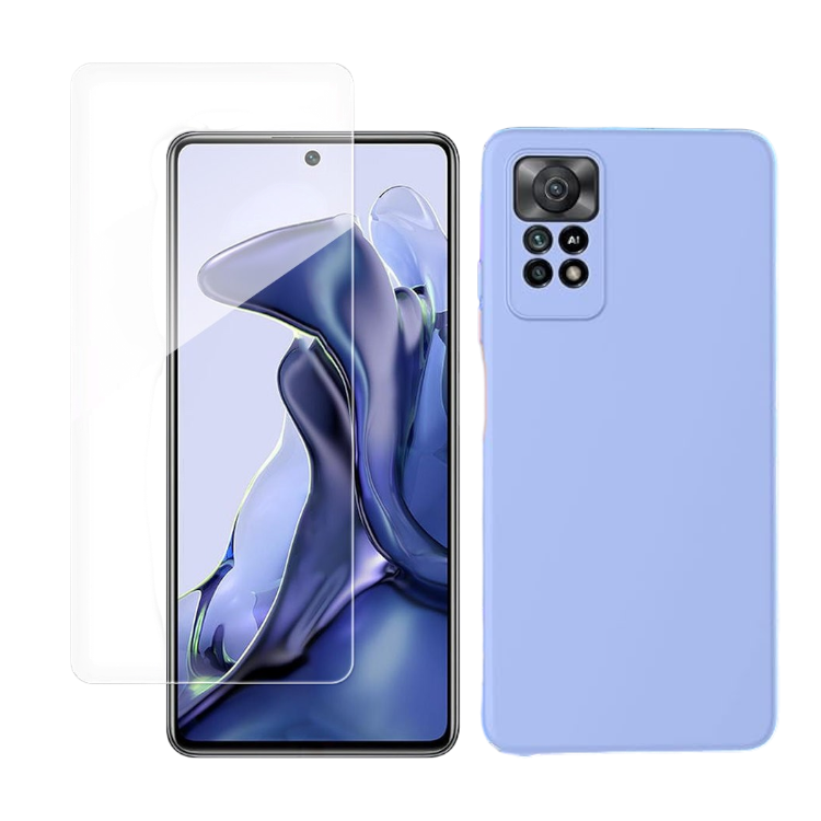Ovitek "Yipsur" + zaščitno steklo za Xiaomi Redmi Note 11 Pro/11 Pro Plus, vijolična – Infostyle – Vijolična