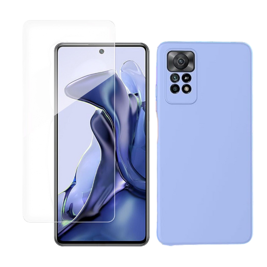 Ovitek "Yipsur" + zaščitno steklo za Xiaomi Redmi Note 11 Pro/11 Pro Plus, vijolična – Infostyle – Vijolična