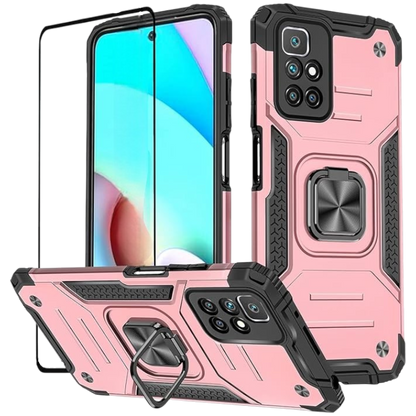Ovitek "KANSi" za Xiaomi Redmi 10 + zaščitno steklo – Roza