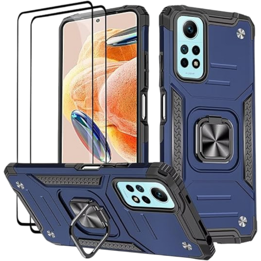 Ovitek "KANSi" za Xiaomi Redmi Note 12 Pro 4G / Redmi Note 11 Pro 5G/4G + zaščitno steklo (2kosa) – Temno modra