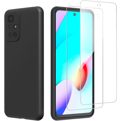 Ovitek + 2x zaščitno steklo za Xiaomi Redmi 10 – Infostyle – Črna