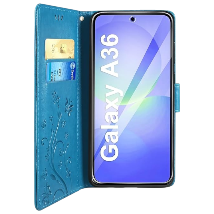 Preklopna torbica + zaščitno steklo za Samsun Galaxy A12 – Infostyle