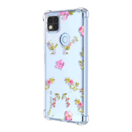 Ovitek "Peach blossom" za Xiaomi Redmi 9C – Infostyle – Prozorna / TPU silikon