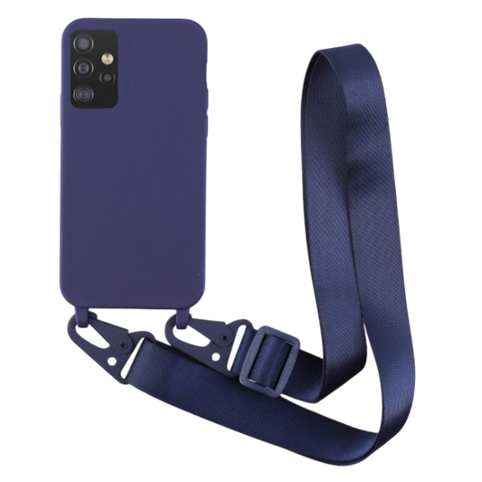 Ovitek za telefon z trakom "Bigcousin" Samsung Galaxy A71 5G – Infostyle – Temno modra