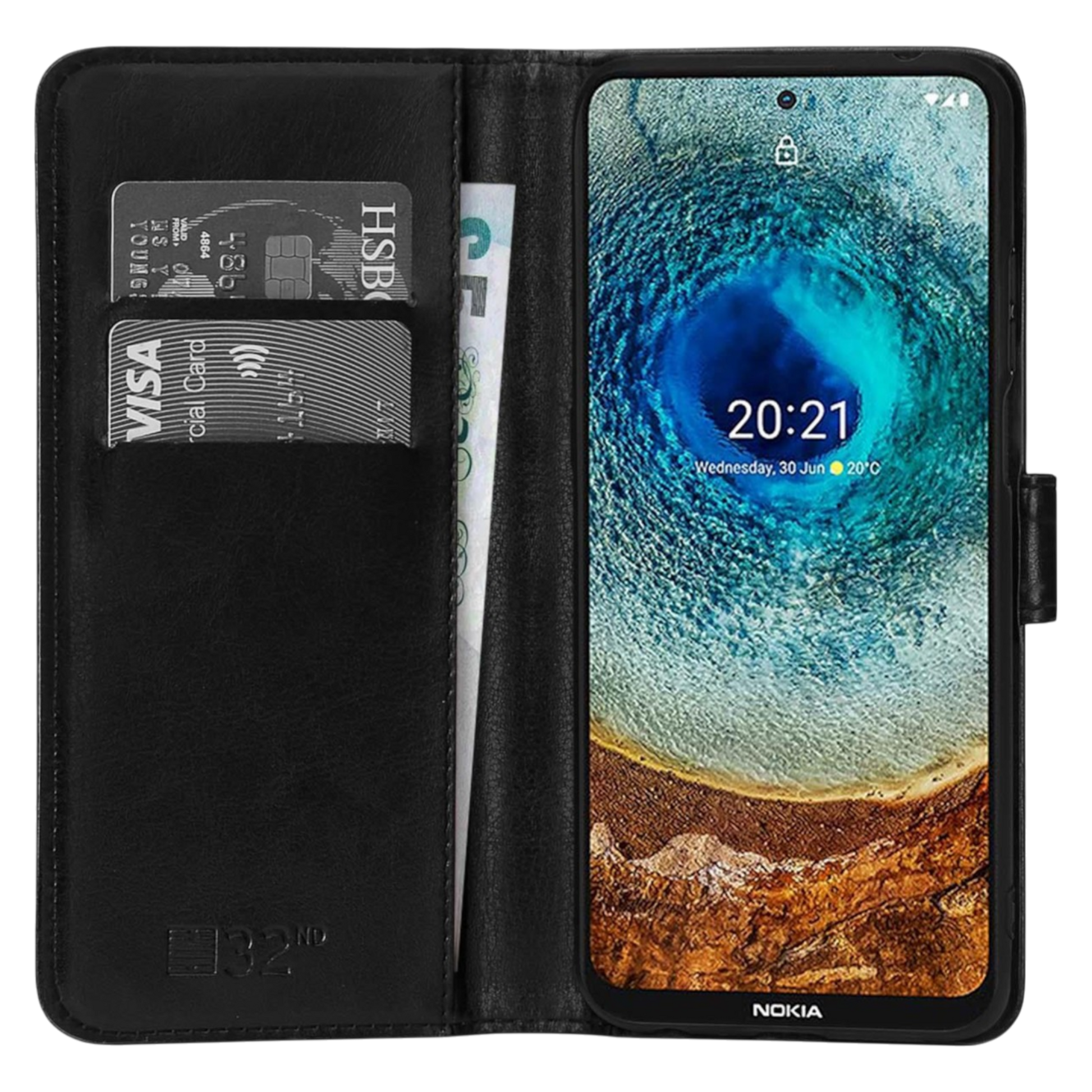 Preklopna torbica za Nokia X20 / Nokia X10, črna – ivoler