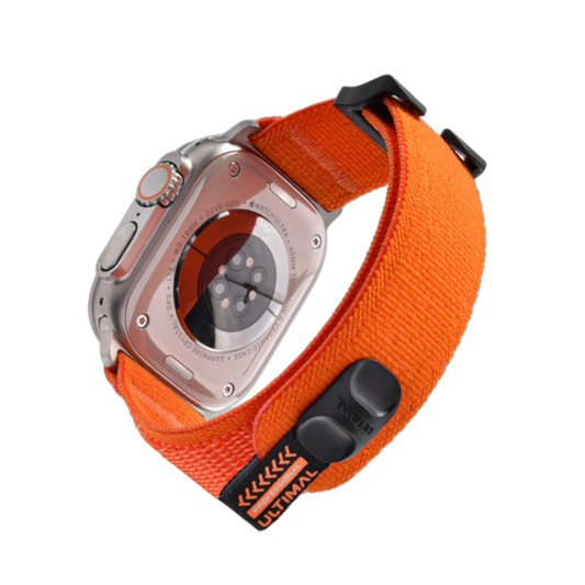 Pašček za uro "ULTIMAL Elastic" Apple Watch 44mm 45mm 46mm 49mm 42mm, oranžna – Infostyle – Oranžna