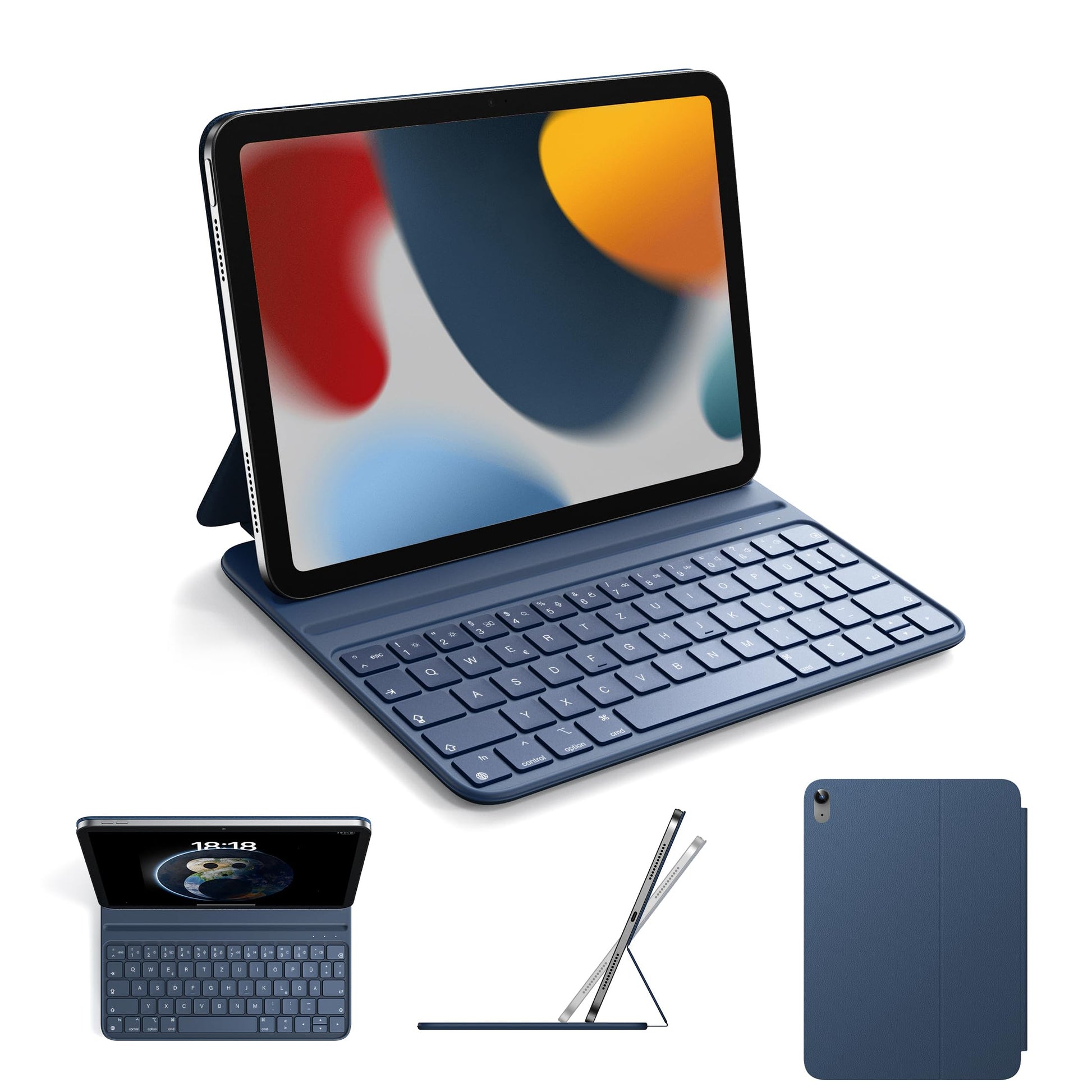 HOU ovitek s tipkovnico iPad 10. generacije 2022 10,9 Bluetooth QWERTY Ñ ultra tanek