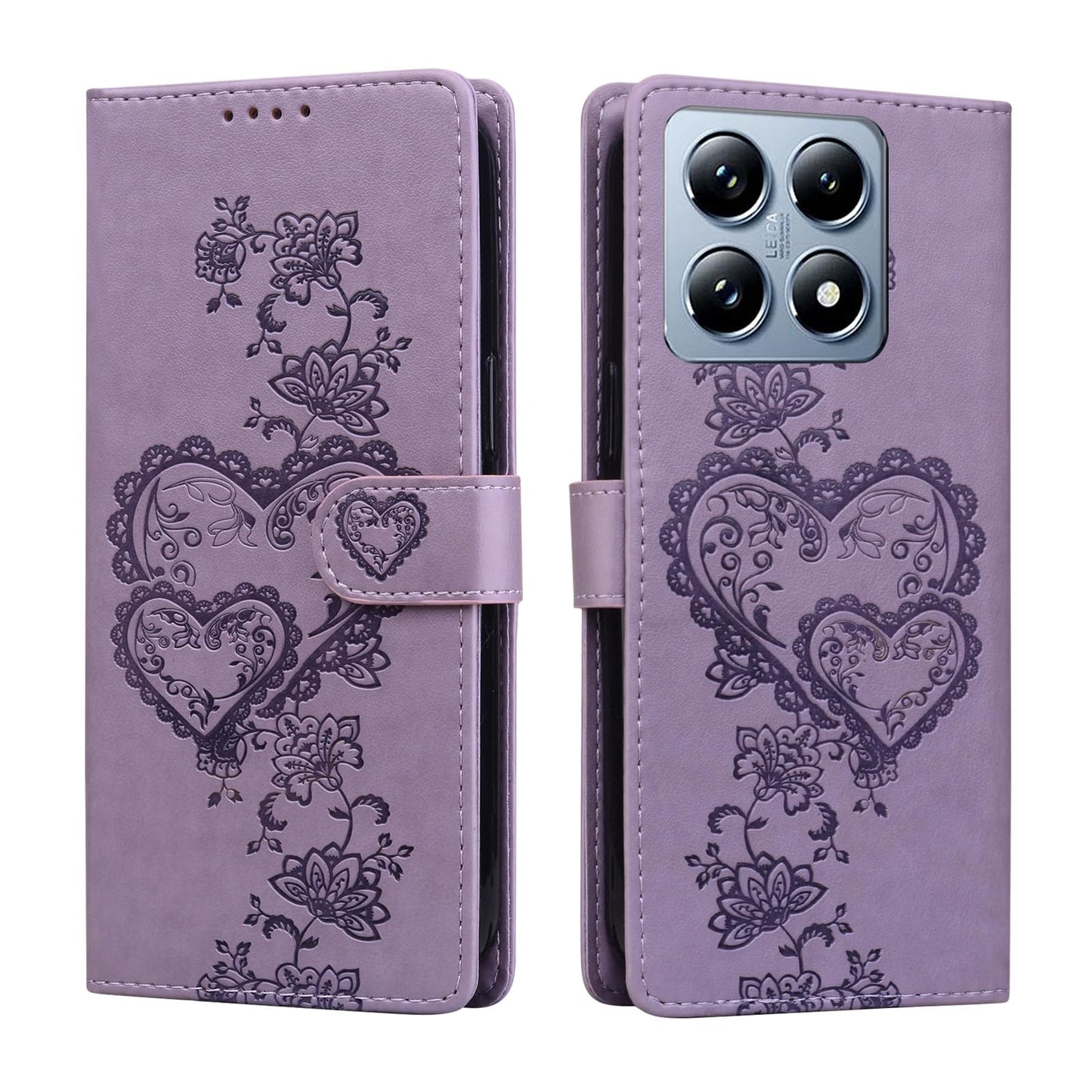 Preklopni-ovitek-za-Xiaomi-14T-Pro-vijolično-srce:Preklopni ovitek za Xiaomi 14T Pro – vijolično srce