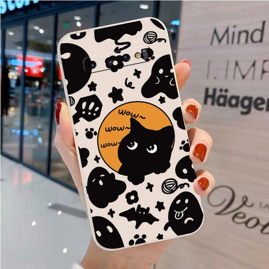 Slatka TPU maskica za Samsung Galaxy S10 Plus – bijela, mekana, s crtanim motivom