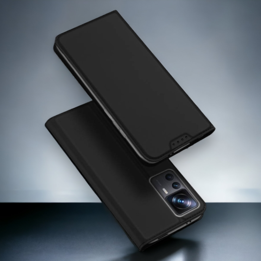 Premium preklopna torbica "SKIN Pro" za Xiaomi Mi 12T Pro - Črna – Dux Ducis – Črna / Umetno usnje + TPU silikon