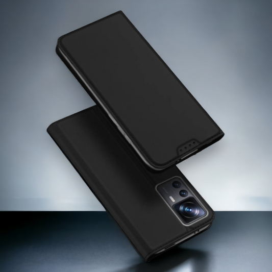Premium preklopna torbica "SKIN Pro" za Xiaomi Mi 12T Pro - Črna – Dux Ducis – Črna / Umetno usnje + TPU silikon