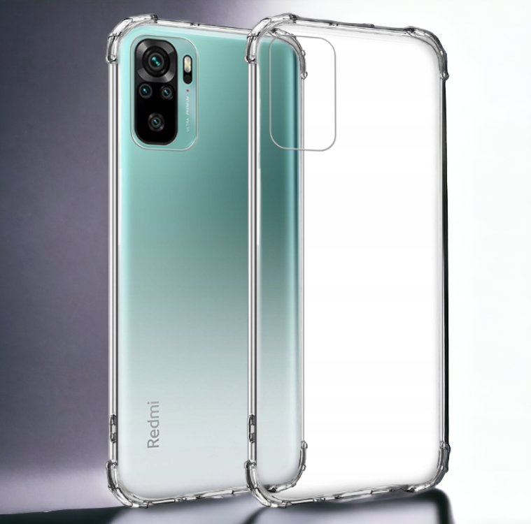 Silikonski ovitek "Antishock" za Xiaomi Redmi Note 10s (0.5 mm) - Transparent – Infostyle – Prozorna / TPU silikon