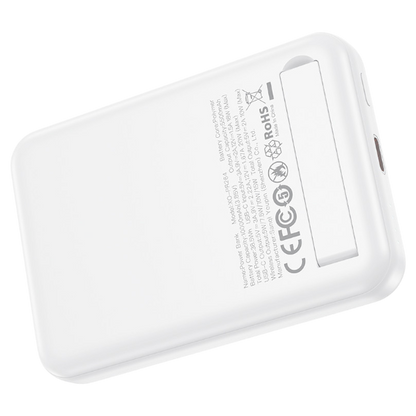 XO PR264 10000mAh prenosna baterija s 20W hitrim polnjenjem v beli barvi - back