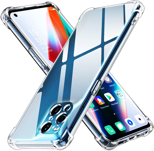 Silikonski ovitek iVoler Oppo Find X3 Pro 5G prozoren zaščitni vogali