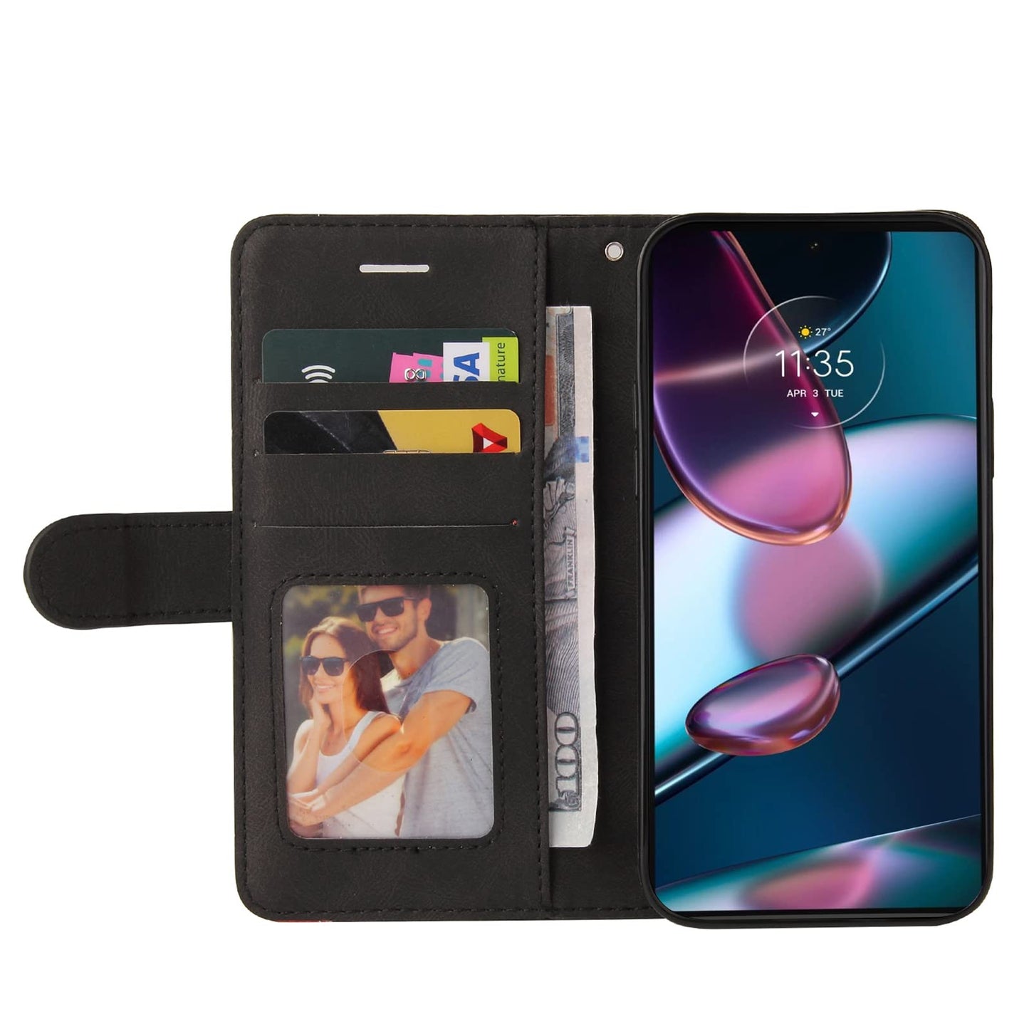 Preklopna torbica Motorola Moto Edge X30 črna
