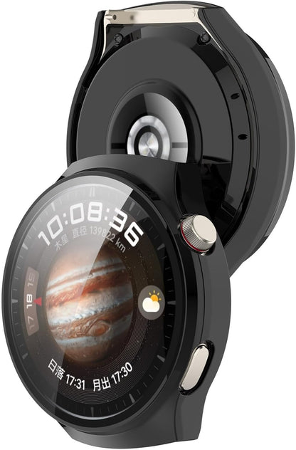 Zaštitna maska s kaljenim staklom za Huawei Watch 4 Pro – crna