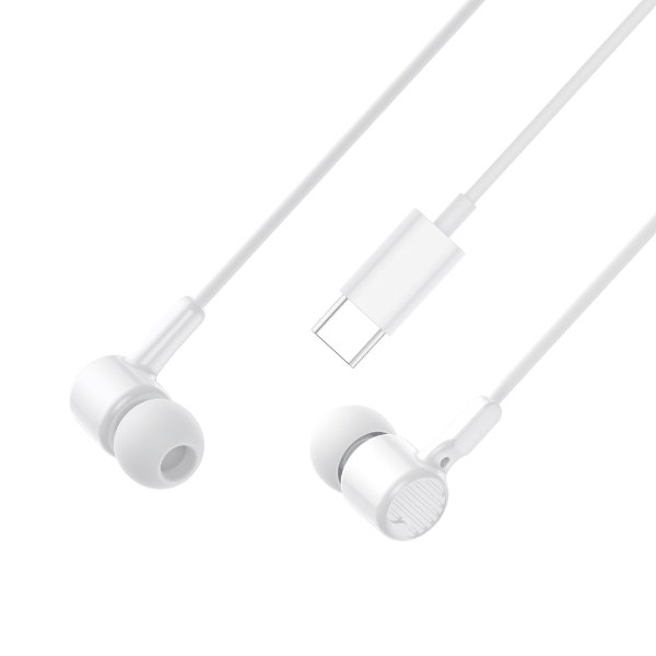 Žične slušalke XO EP81 USB‑C bele za poslušanje glasbe in klice - bel1