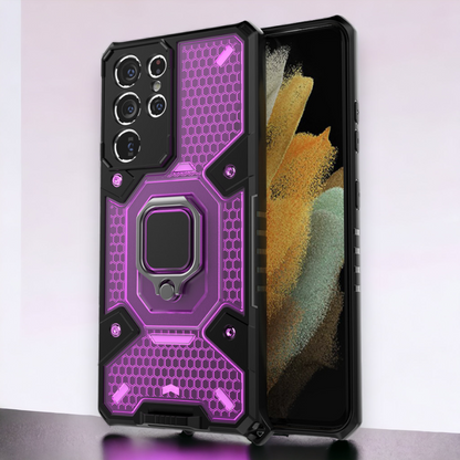 Silikonski ovitek "Honeycomb armor ring" za Samsung Galaxy S21 Ultra – Infostyle