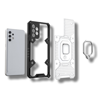 Silikonski ovitek "Honeycomb armor ring" za Samsung Galaxy A53 5G - Vijolična – Infostyle