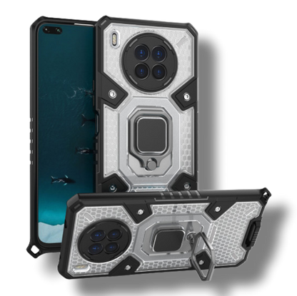 Silikonski ovitek "Honeycomb armor ring" za Huawei nova 8i - Črna – Infostyle