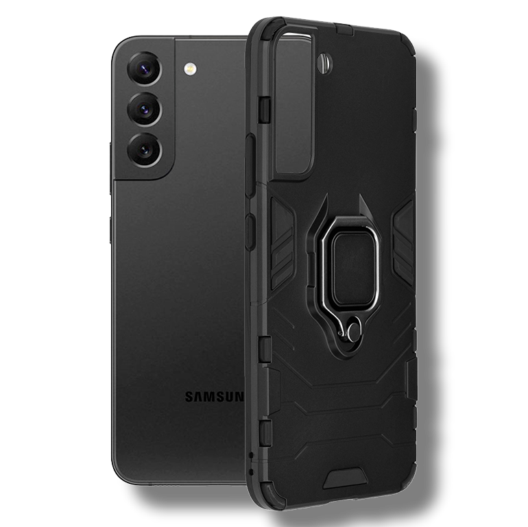Silikonski ovitek "ring" za Samsung Galaxy S22 Plus - Črna – Infostyle