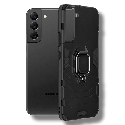 Silikonski ovitek "ring" za Samsung Galaxy S22 Plus - Črna – Infostyle