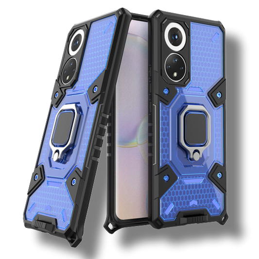 Silikonski ovitek "Honeycomb armor ring" za Huawei nova 9 - Modra – Infostyle – Modra / PC + TPU silikon