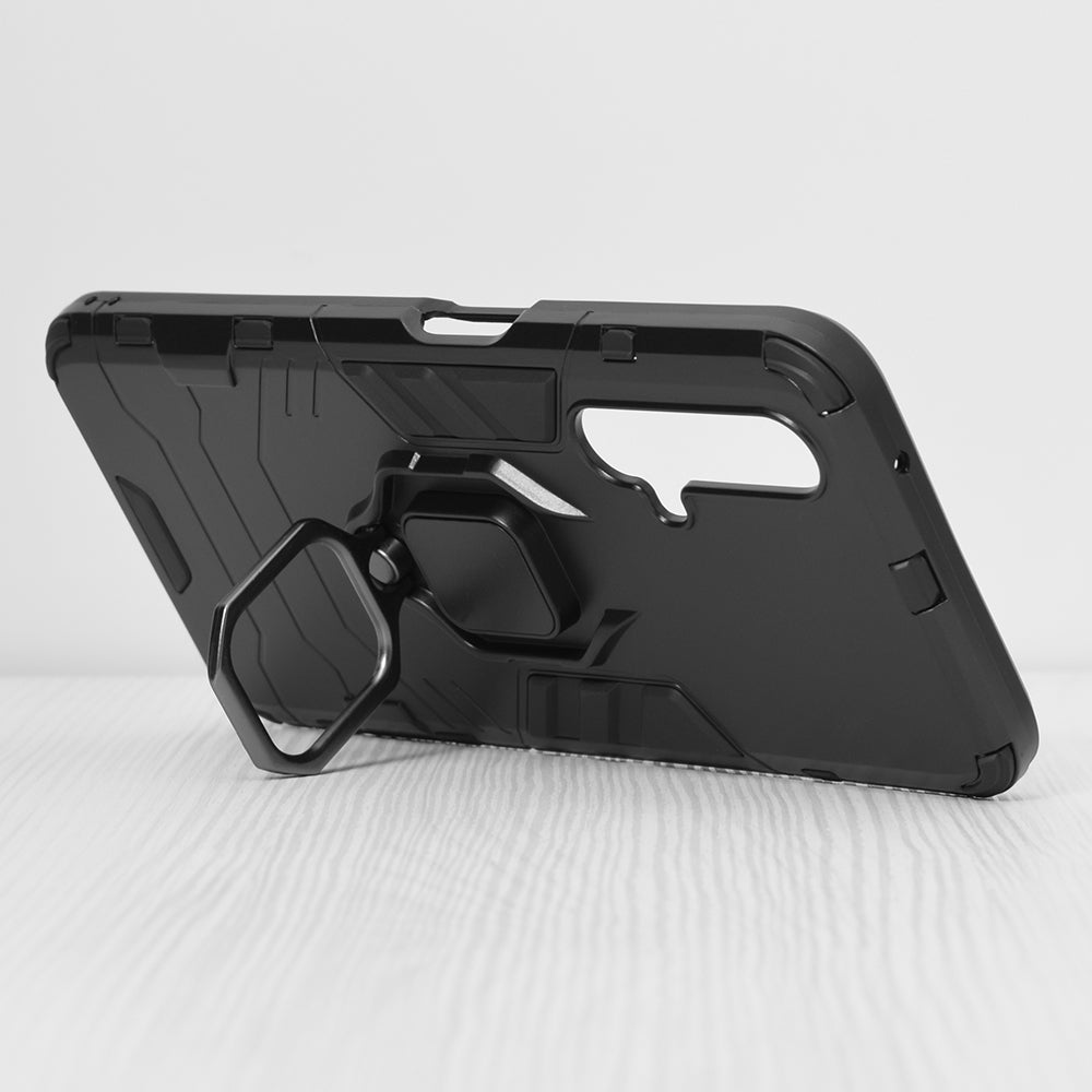 Silikonski ovitek "ring" za Xiaomi Realme X50 5G - Črna – Infostyle