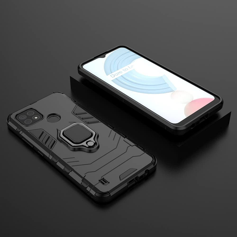 Silikonski ovitek "ring" za Realme C21 - Črna – Infostyle