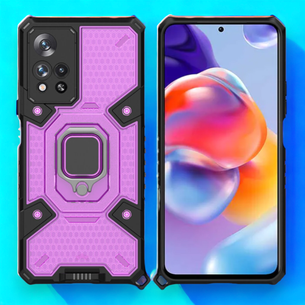 Silikonski ovitek "Honeycomb armor ring" za Xiaomi Redmi Note 11 Pro – Infostyle