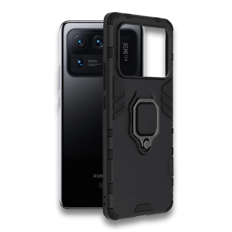 Silikonski ovitek "ring" za Xiaomi Mi 11 Ultra - Črna – Infostyle