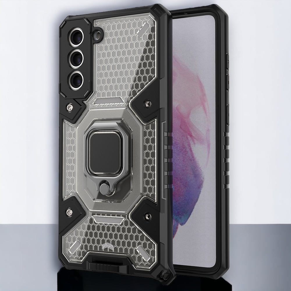 Silikonski ovitek "Honeycomb armor ring" za Samsung Galaxy S21 Plus – Infostyle