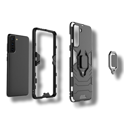 Silikonski ovitek "ring" za Xiaomi Redmi Note 10S - Črna – Infostyle