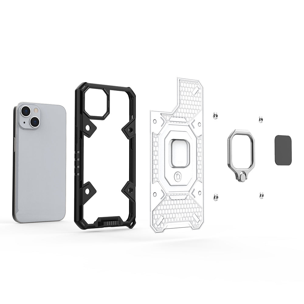 Silikonski ovitek "Honeycomb armor ring" za iPhone 13 Mini – Infostyle