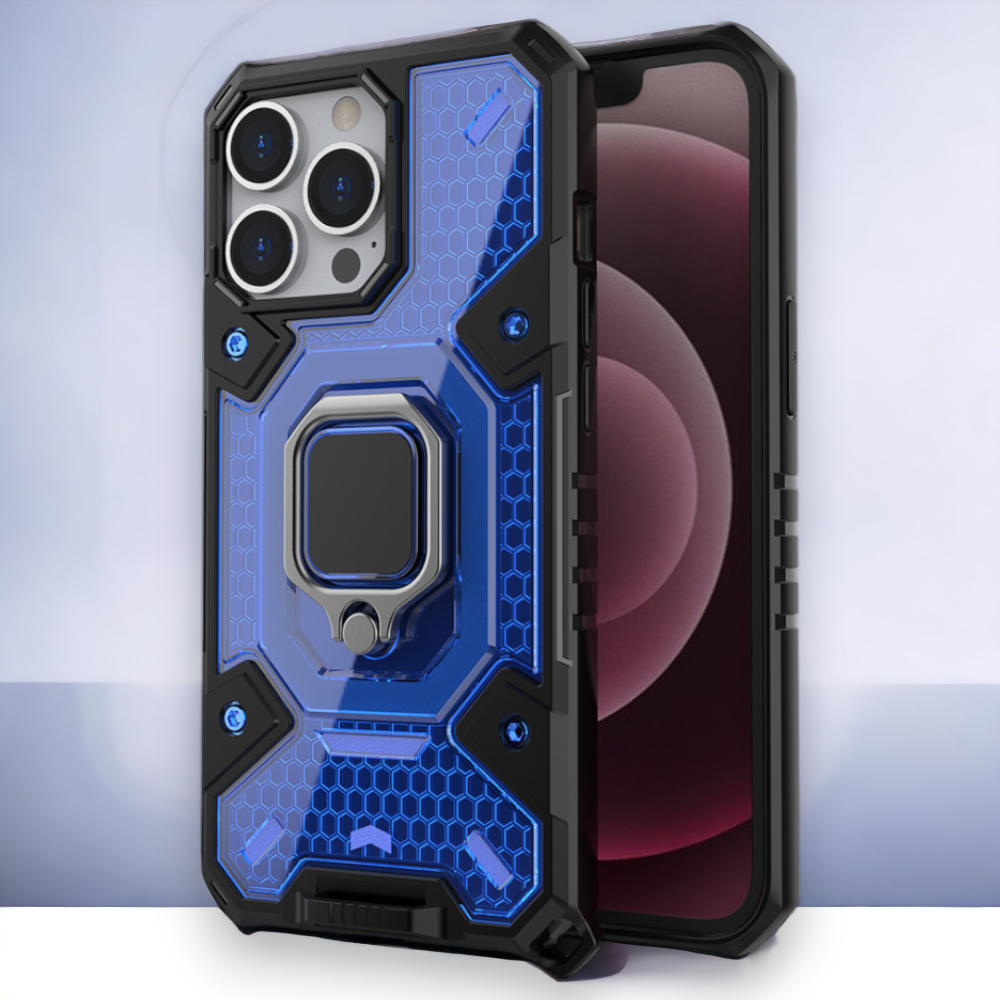 Silikonski ovitek "Honeycomb armor ring" za iPhone 13 Mini – Infostyle