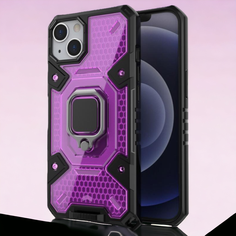 Silikonski ovitek "Honeycomb armor ring" za iPhone 13 Mini – Infostyle