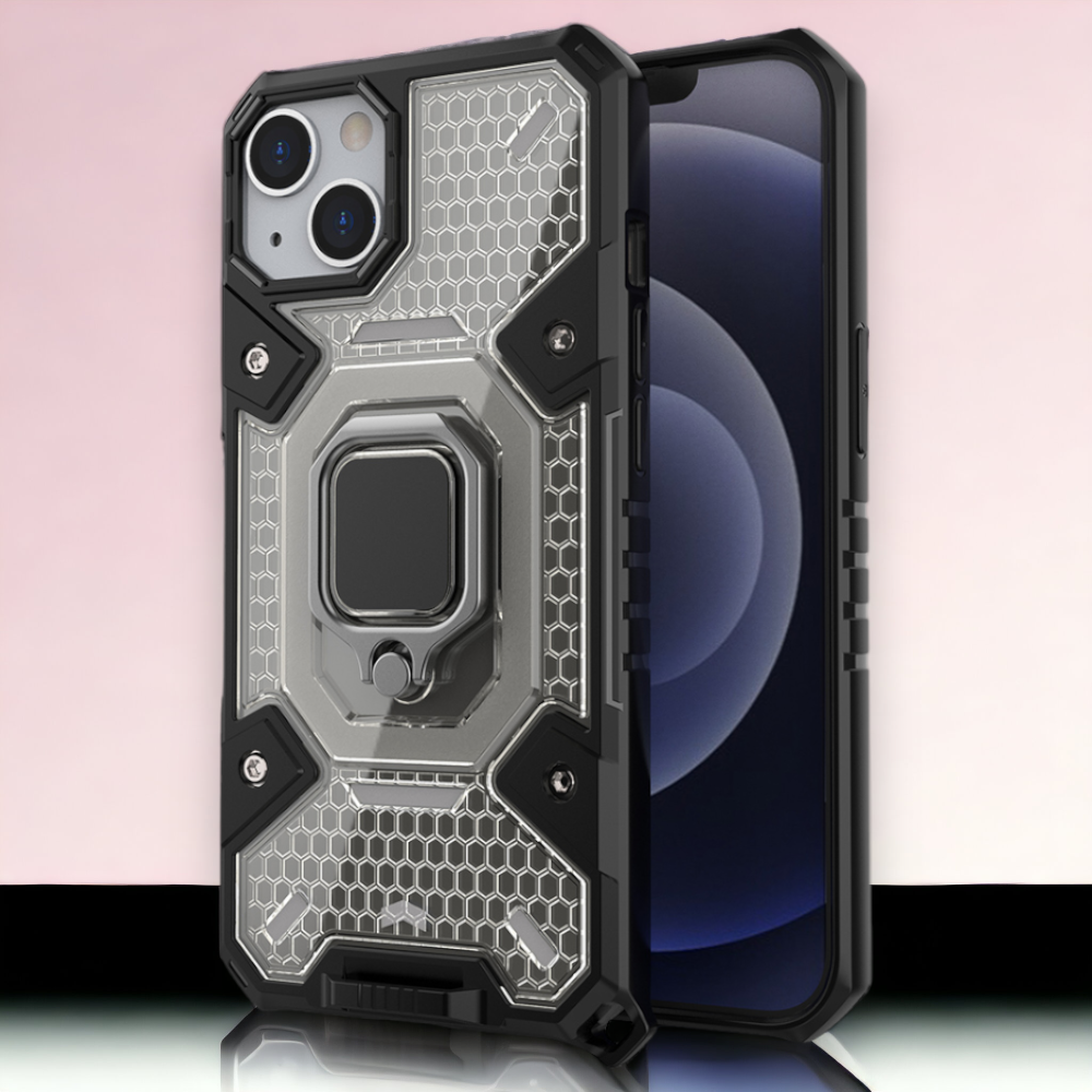 Silikonski ovitek "Honeycomb armor ring" za iPhone 13 Mini – Infostyle