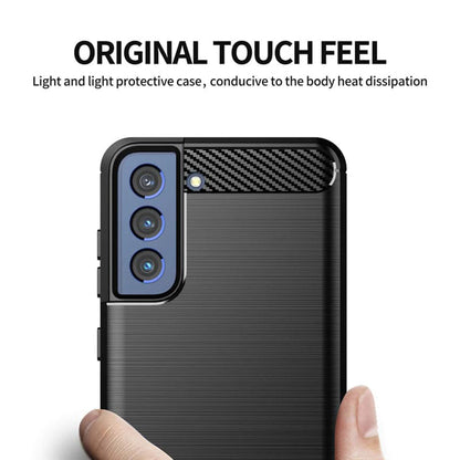 Silikonski ovitek "carbon" za Samsung Galaxy A03S - Črna – Techsuit