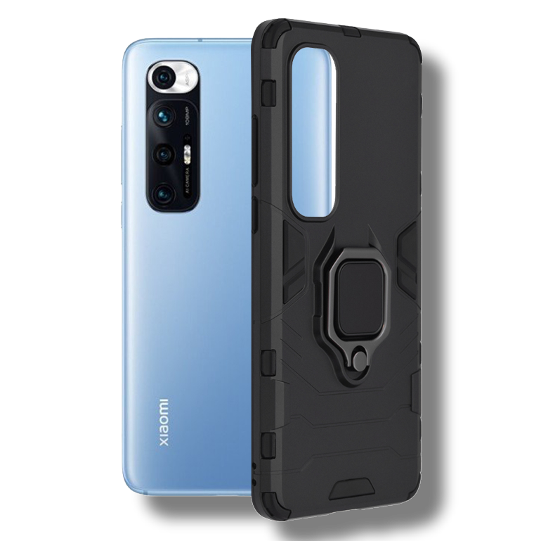 Silikonski ovitek "ring" za Xiaomi Mi 10S - Črna – Infostyle