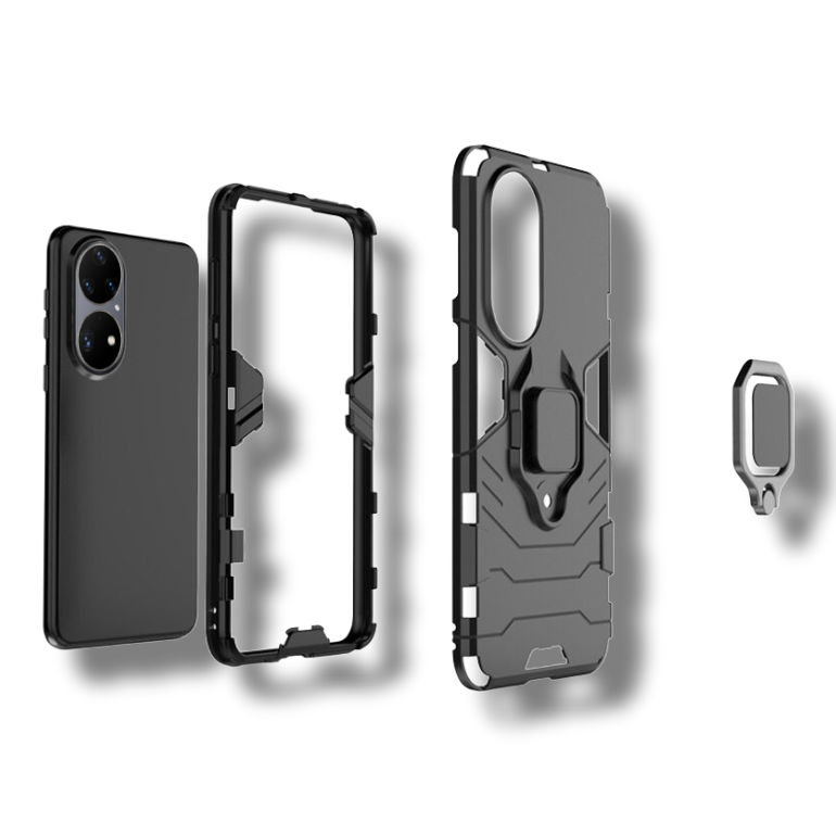 Silikonski ovitek "ring" za Huawei P50 - Črna – Infostyle