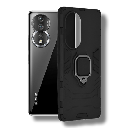Silikonski ovitek "ring" za Honor X7 - Črna – Infostyle