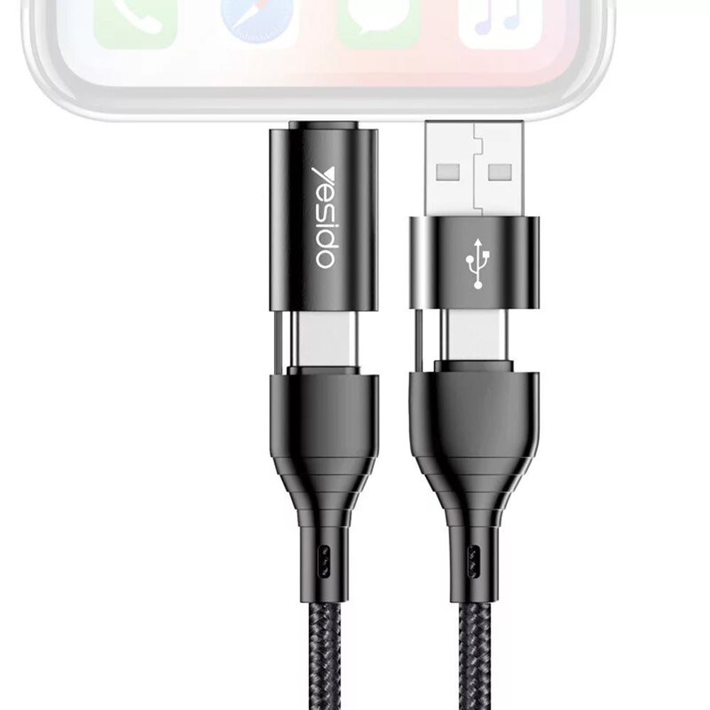 Polnilni in podatkovni multifunkcijski kabel Royal 4v1 - Črna – Infostyle