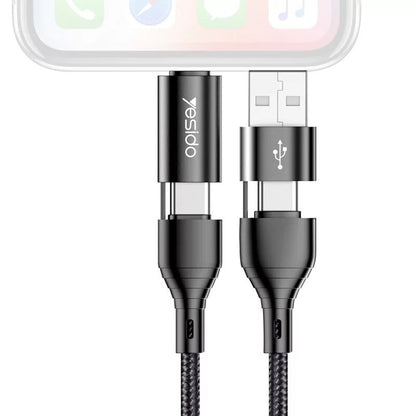 Polnilni in podatkovni multifunkcijski kabel Royal 4v1 - Črna – Infostyle