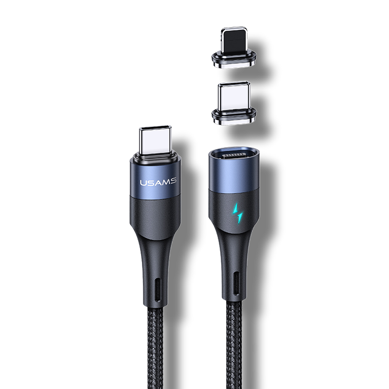 Magnetni polnilni in podatkovni kabel 2 v 1 - Črna – Usams