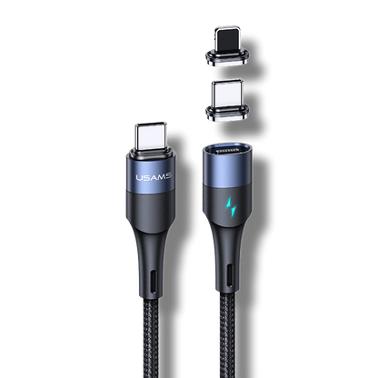 Magnetni polnilni in podatkovni kabel 2 v 1 - Črna – Usams