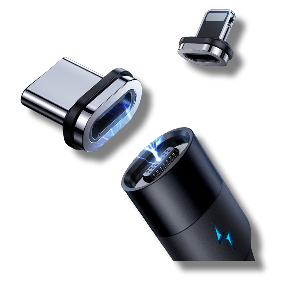 Magnetni polnilni in podatkovni kabel 2 v 1 - Črna – Usams – Črna